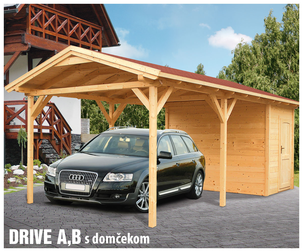 Carport DRIVE s domčekom